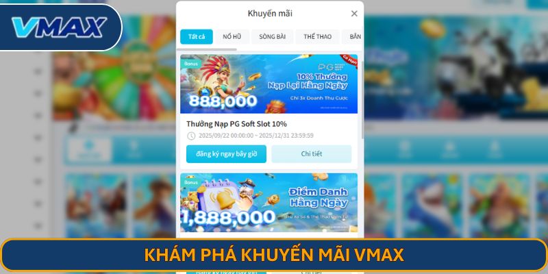 Khám phá khuyến mãi VMAX
