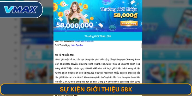 Sự kiện giới thiệu 58K